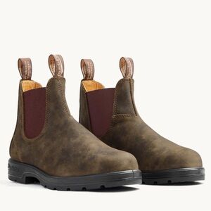 Blundstone 550 Classic Chelsea Boots Rustic Brown Premium Leather Mens US 8.5